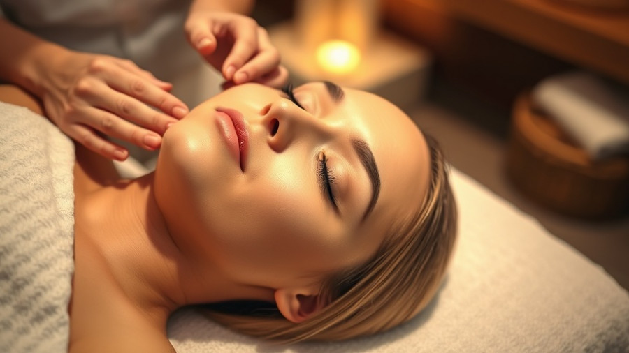 Woman undergoing preventative cosmetic treatment in spa setting.