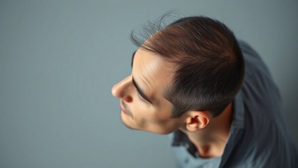 Thinning hair solutions for men, considering hair transplant options.