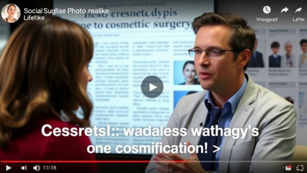 Video screenshot discussing Mary Magdalene cosmetic surgery article.