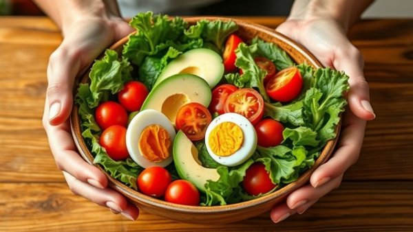 Post GLP-1 Eating Plan fresh salad with avocado and egg