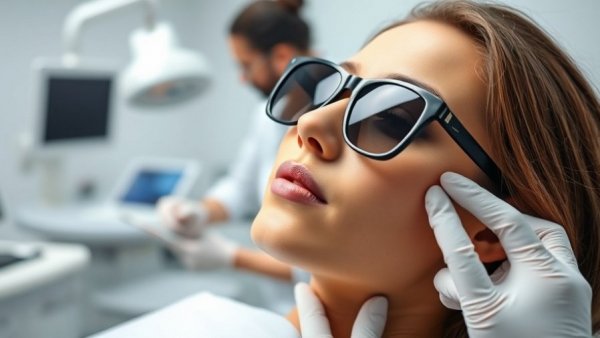 Lip lift scar removal procedure in a clinical setting.