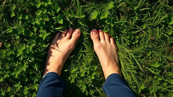 Well-groomed feet in grass - Expert Pedicure Tips for Sandal Season.