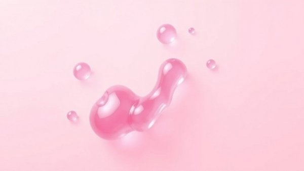 Alastin Hyaluronic Acid Serum droplets on pastel pink background.