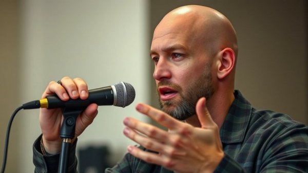 Advanced Hair Loss Patient discussing in a studio setting.