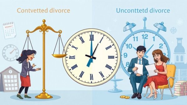 Contested vs Uncontested Divorce in Illinois: Illustrated comparison of timelines and outcomes
