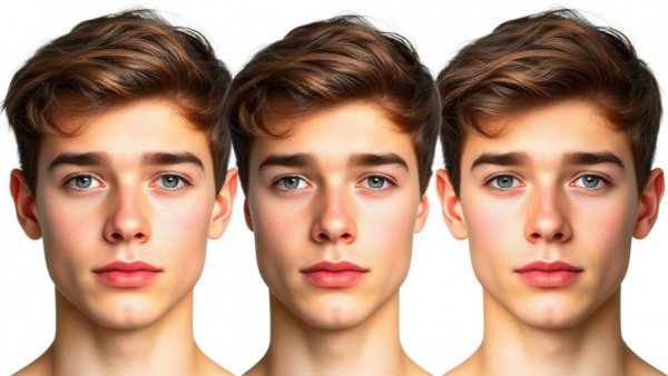 Timothée Chalamet's facial evolution in a side-by-side comparison