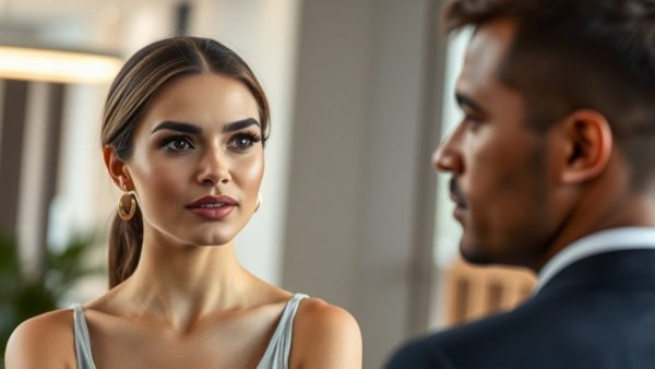 Men and woman discussing how to maintain natural looking lips