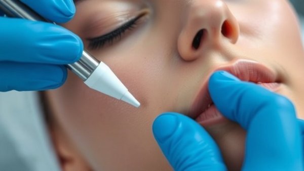 Person undergoing skincare treatment with dermal pen, PDRN post-procedure recovery.