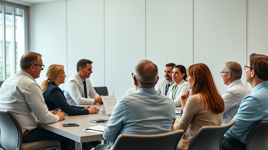 Diverse experts discuss the medical spa safety act and patient safety in a vibrant conference room.