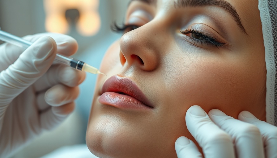Person receiving Profhilo treatment in a clinic.