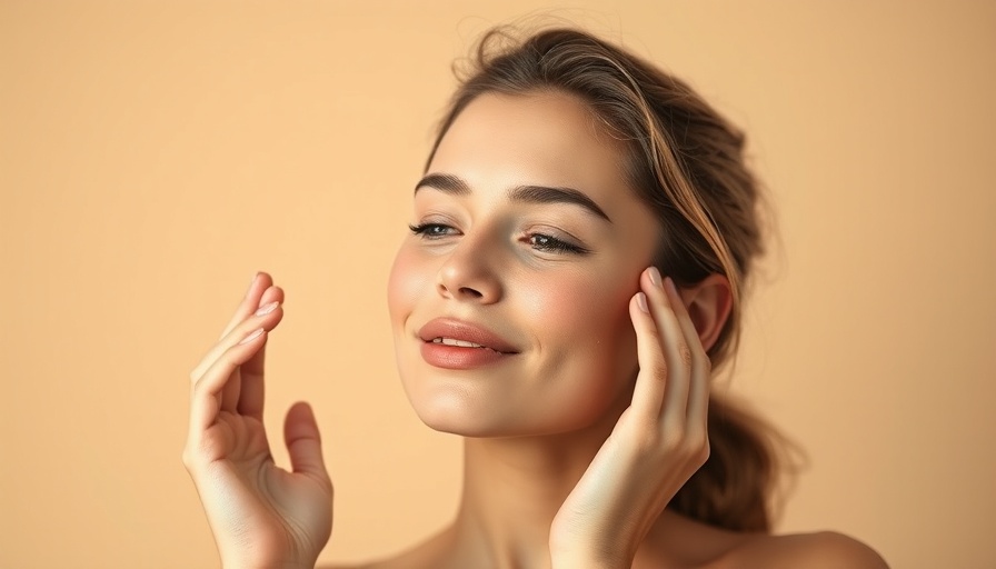 Young woman applying post-procedure sunscreen on her face.