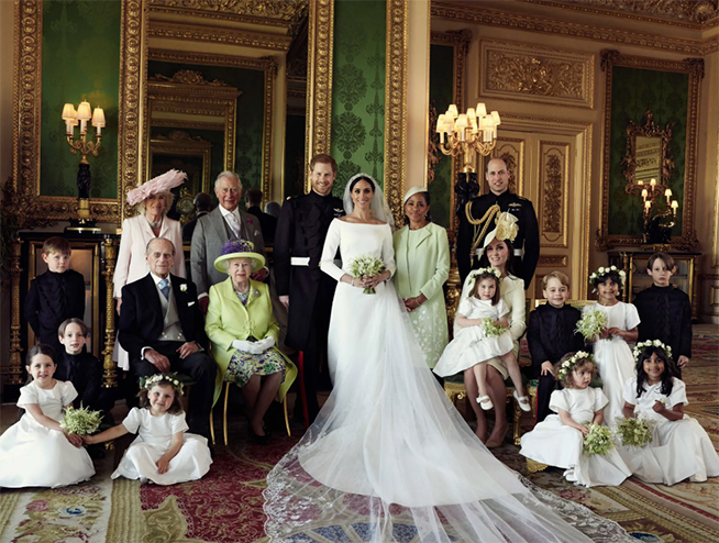 Meghan Markle wedding makeup elegantly displayed.