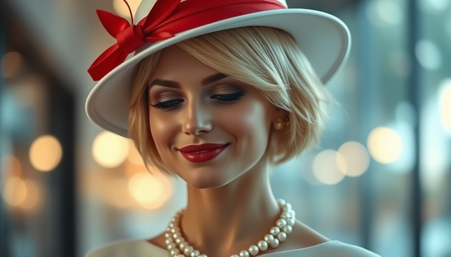 Elegant retro style with white and red hat, Princess Diana best beauty moments.