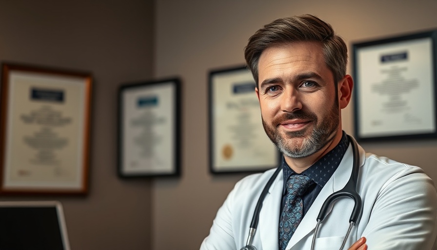 Medical expert explaining hair transplant duration indoors.