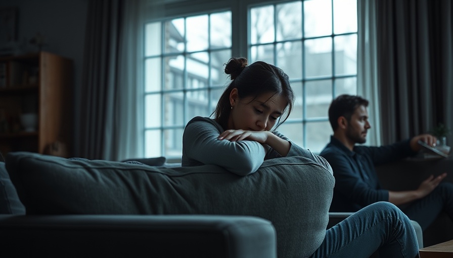 Woman and man sitting apart in contemplation, Does Cheating Affect Divorce Outcomes context.