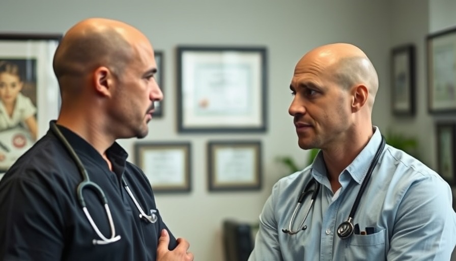 Expert discusses hair transplant with Botox impact in office setting.