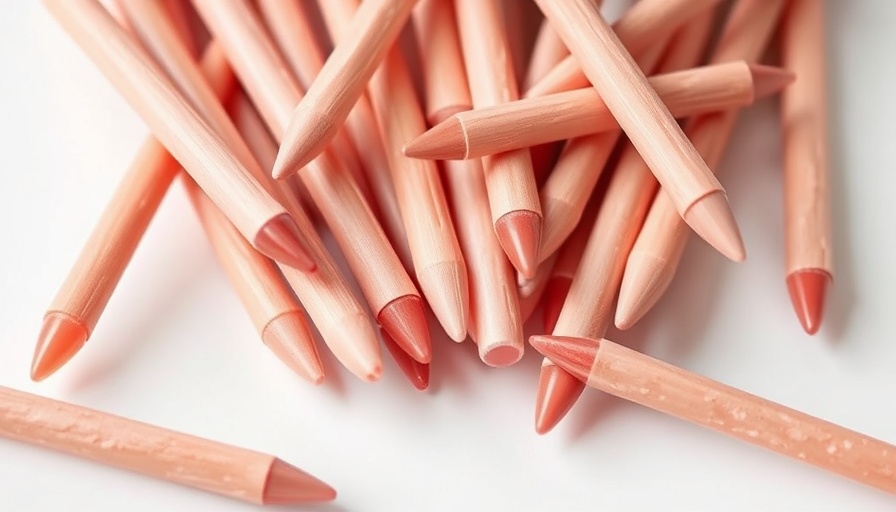 Elegant blush sticks arranged for mature skin.