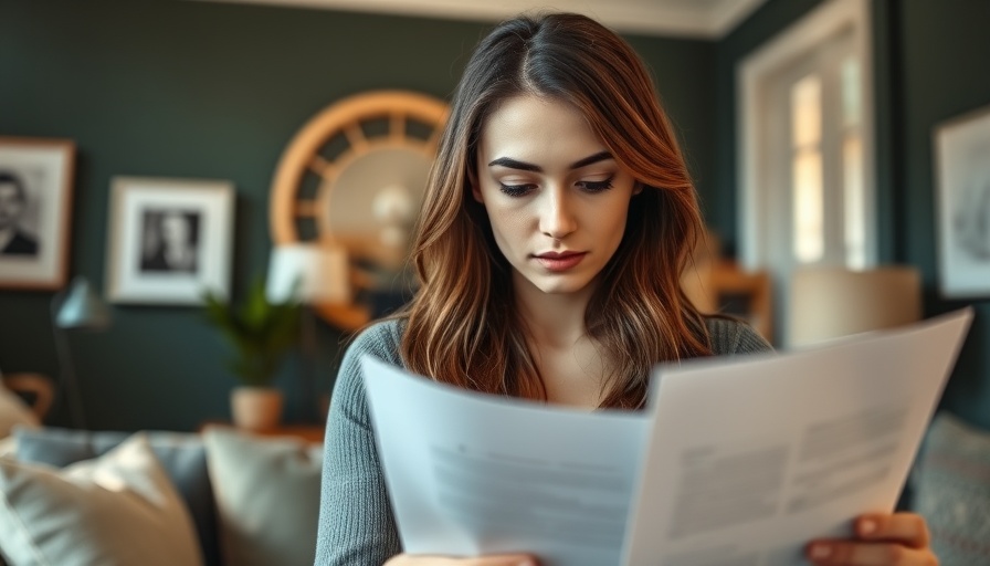 Focused woman reviewing documents highlighting the importance of documenting evidence in family law.