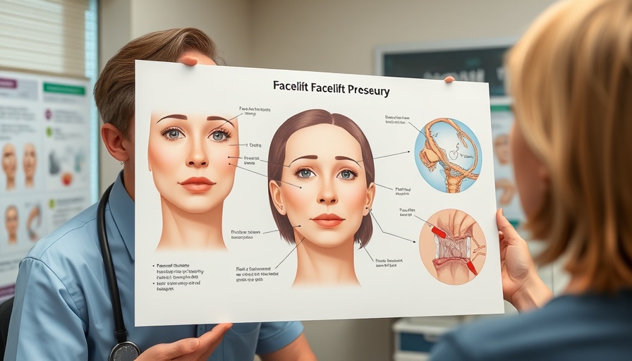 Animated facelift procedure diagram with educational discussion.