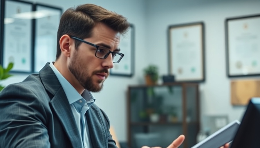 Professional discussing Deep Plane Lip Lift in office setting; engaging conversation.