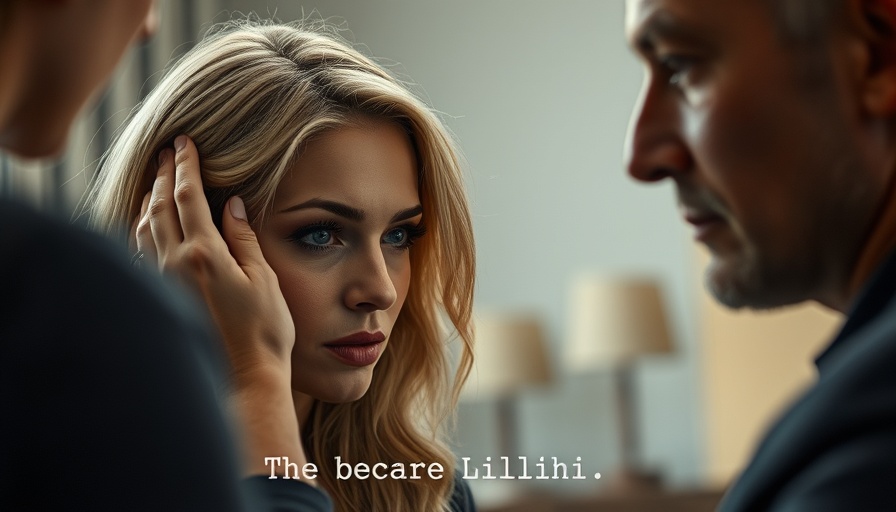 Hairline lowering discussion with blonde woman close-up indoors.