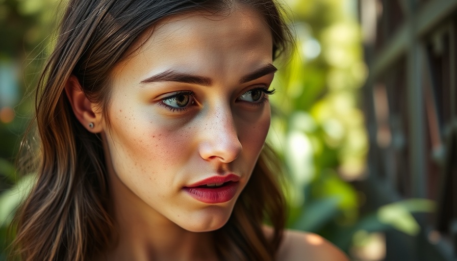 Microneedling risks and remedies discussion with visible effects outdoors.