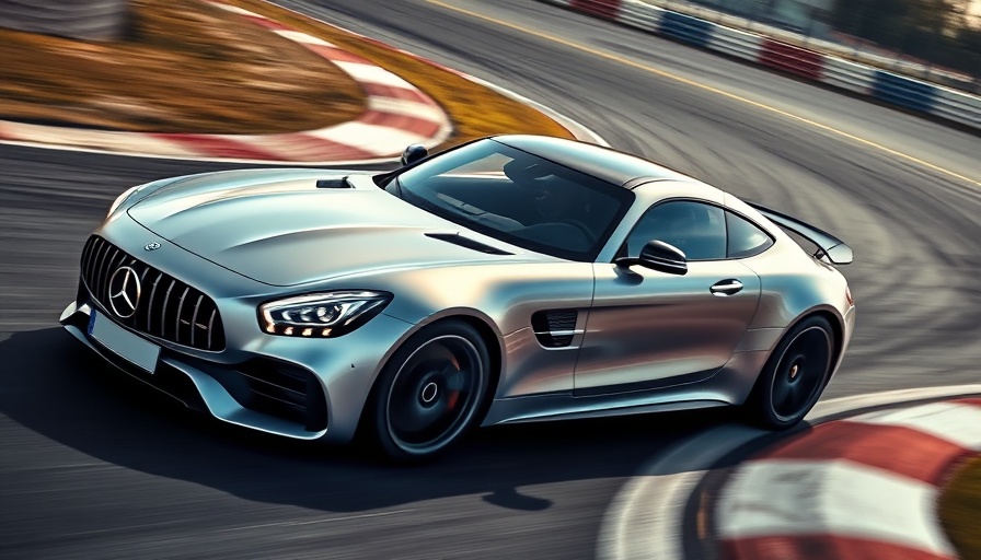 Mercedes-Benz AMG on racetrack showcasing performance upgrades