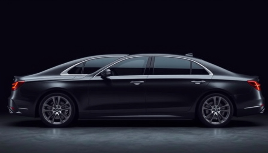 Mercedes S-Class Model Year 2025 updates, sleek luxury sedan in dark studio.