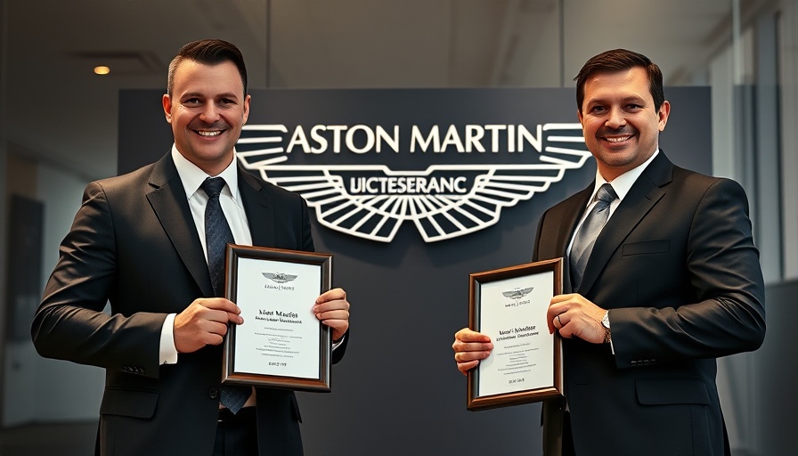 UK Aston Martin Awards 2024 recipients proudly displaying trophies.