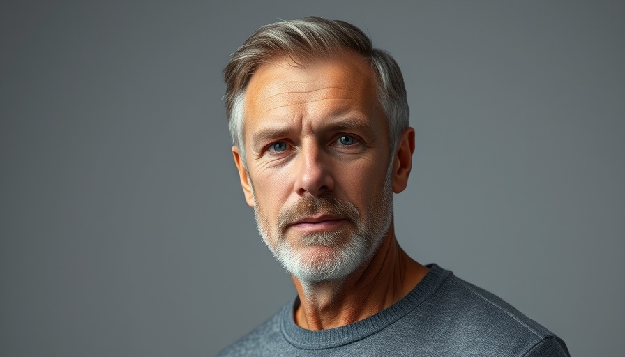 Portrait of a middle-aged man in a studio setting.