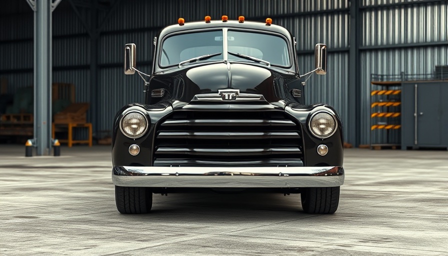 Vintage customized truck with gold wheels.