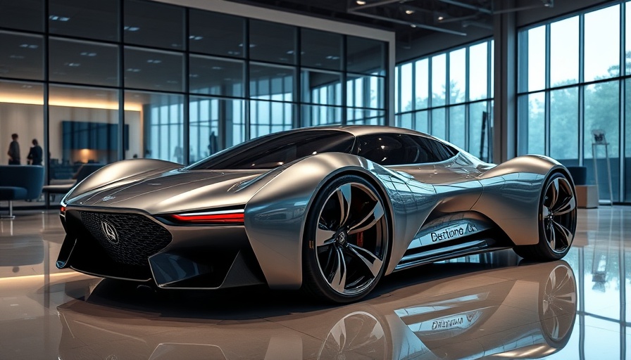 Futuristic Bertone Nuccio in a showroom for auction.