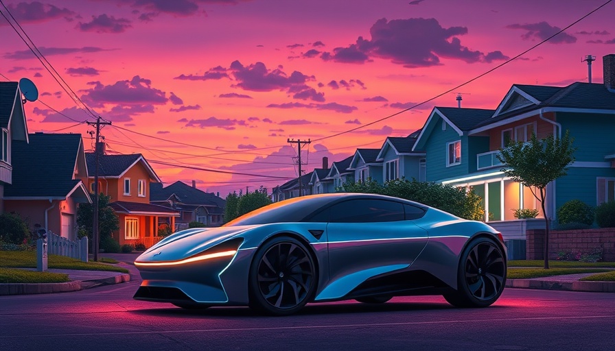 Cazoo brand campaign futuristic vehicle parked at dusk