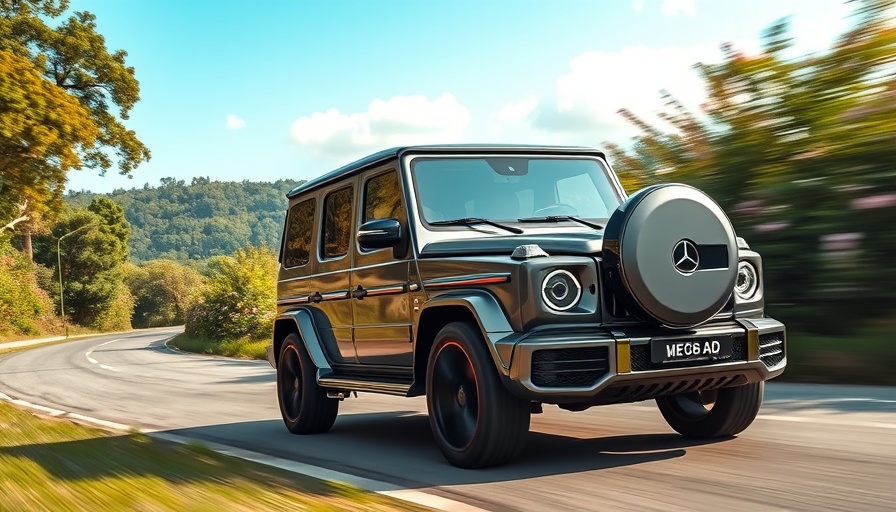 Rare Mercedes G 36 AMG driving through a lush, green landscape.