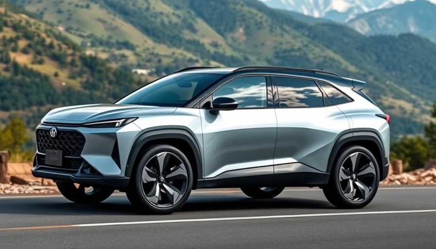 Futuristic hybrid SUV on scenic road, Most Powerful Hybrid SUVs 2025