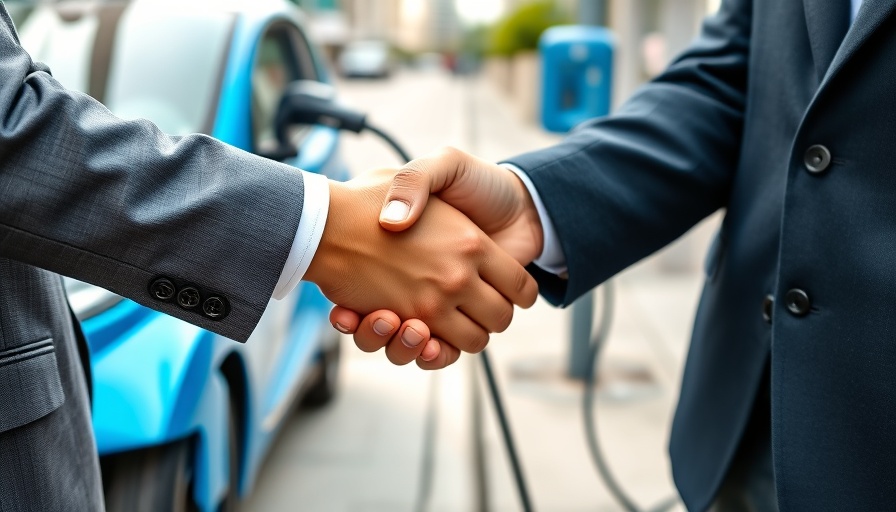 Handshake in front of top performing AFVs, representing successful deal