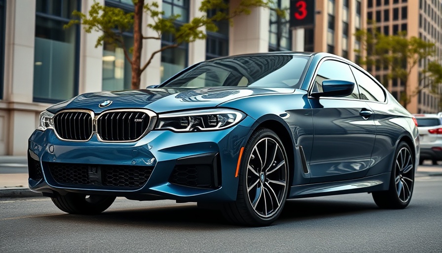 Sleek modern BMW M850i parked on urban street, 2026 edition.