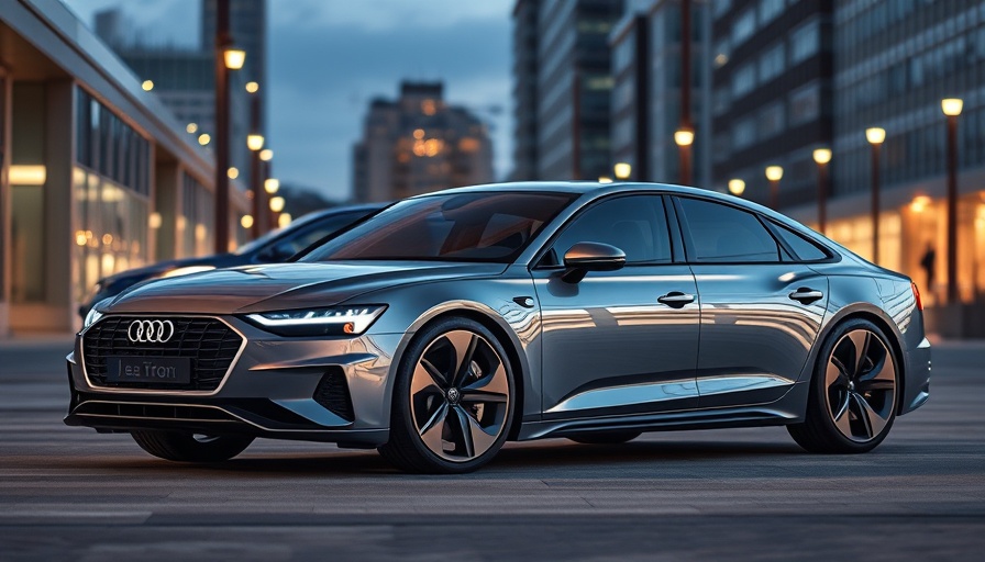 Futuristic 2026 Audi A6 e-tron in urban setting.