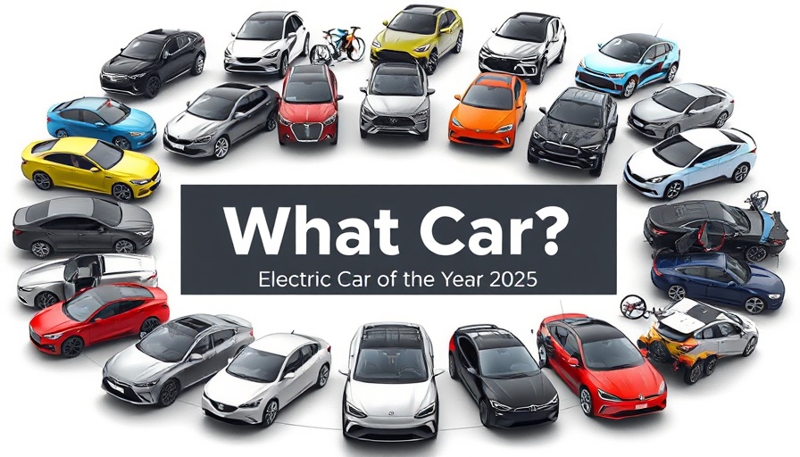 2025 What Car? Electric Car Awards collage poster