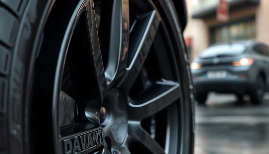 Davanti tire with mid-range performance on sleek black alloy wheel.
