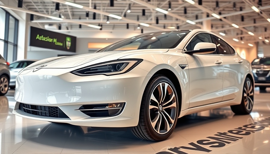 Sleek white car displayed in a bright indoor showroom.