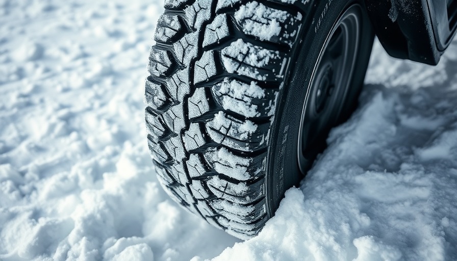 Why Winter Tires Matter in Calgary: Vehicle tire in snowy conditions.