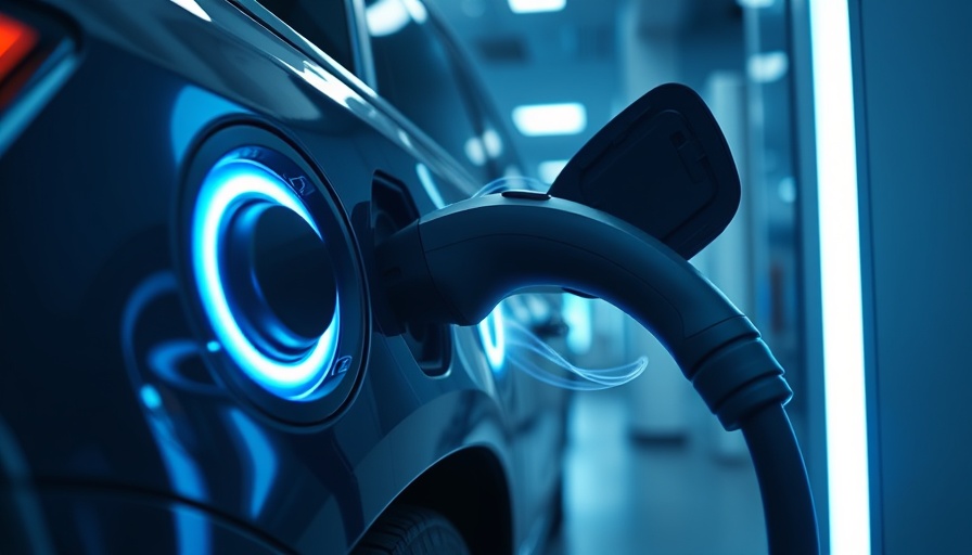 Electric vehicle charging at station with blue energy swirls, reflecting used electric vehicles demand September.