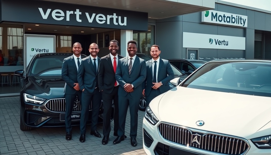 Vertu Nottingham Kia partners with basketball team, formal group poses in dealership.