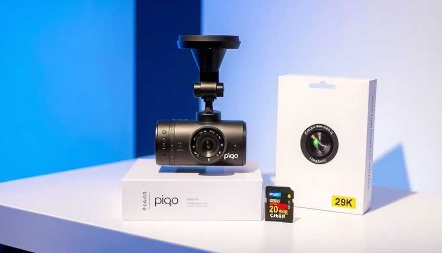 Nextbase Piqo 2K Dash Cam Offer showing bundle with camera, SD card, and blue pouch.