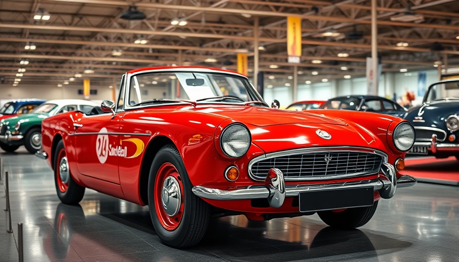 Vintage cars at an exhibition showcasing classic best Triumph car parts.