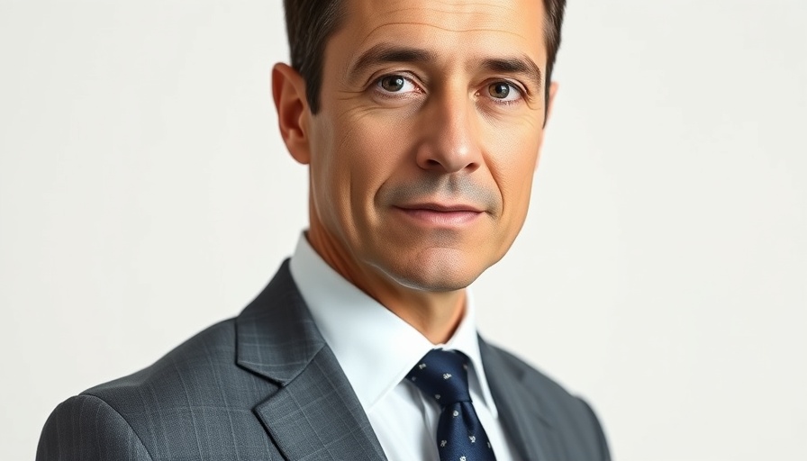 Professional portrait of a businessman, neutral expression against white background.