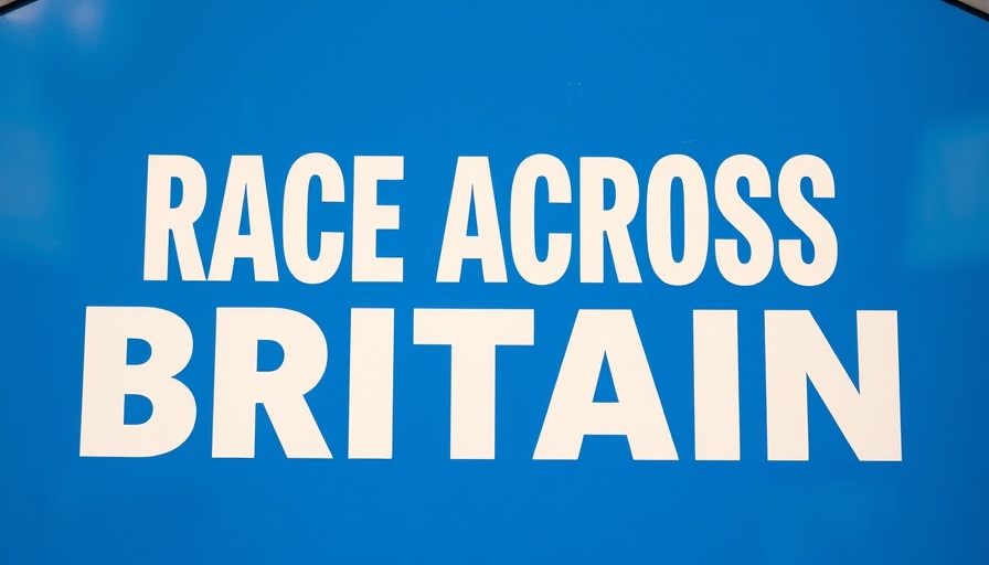 Motivational sign for Ben Race Across Britain challenge.