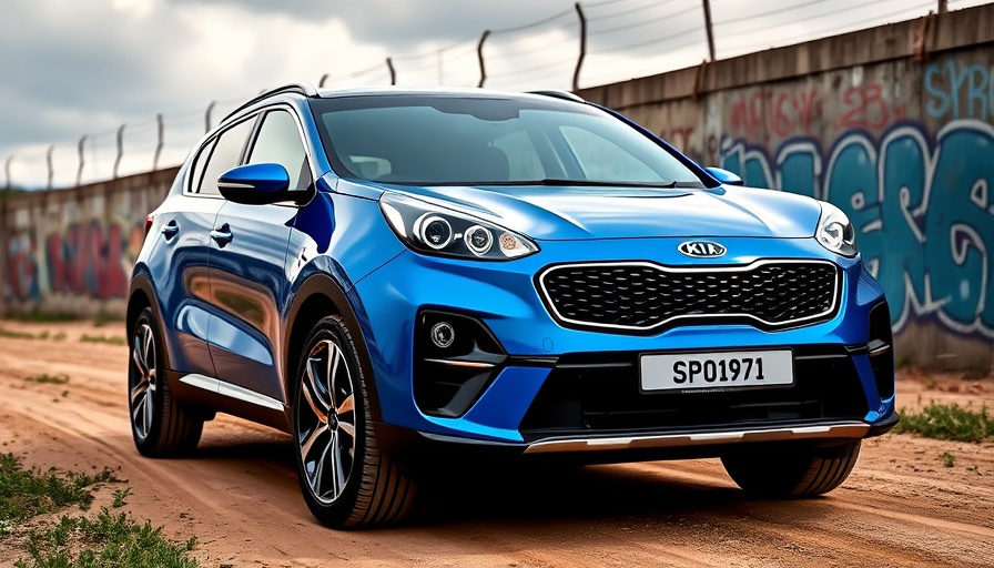 Kia Sportage HEV GT-Line S review: front view of blue SUV outdoors.