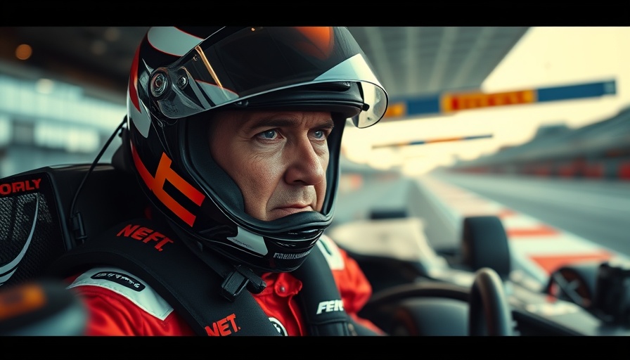 Formula 1 driver frustration in race setting.